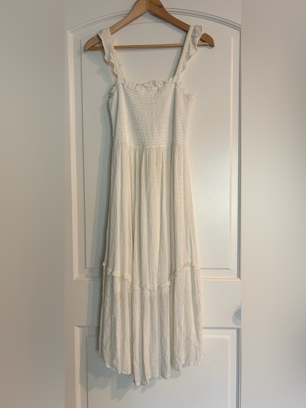 Maurices White Babydoll Strapless Fairy Maxi Dress Size XS